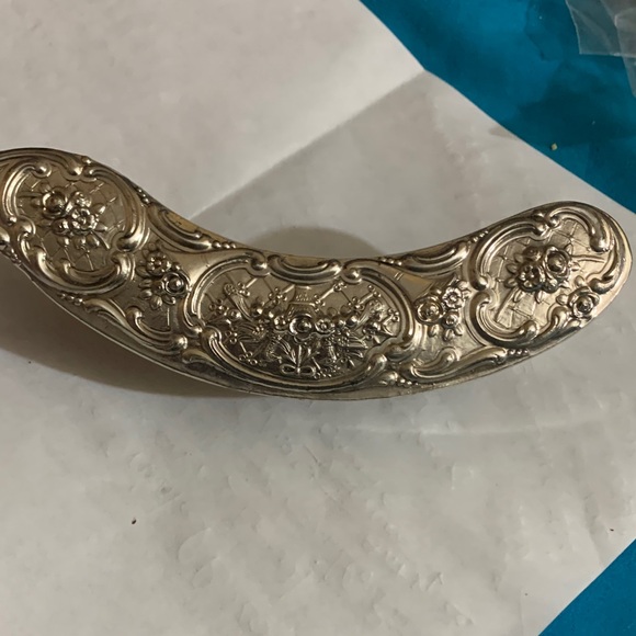 Antique Silver Plated Ornate Crumb Catcher & Matching Brush - Picture 11 of 16